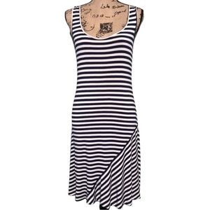 Calvin Klein Navy & White Striped Dress Size 4